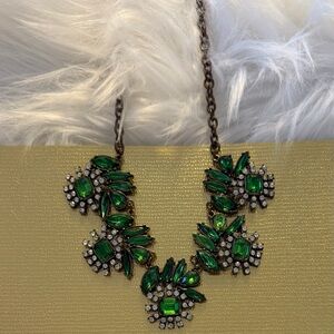 Elegant Green Gem Statement Necklace
